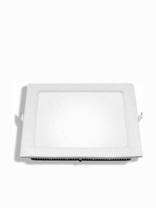 Adeleq Τετράγωνο Χωνευτό LED Panel 25W με Φυσικό Λευκό Φως 4000K 29.5x29.5εκ.