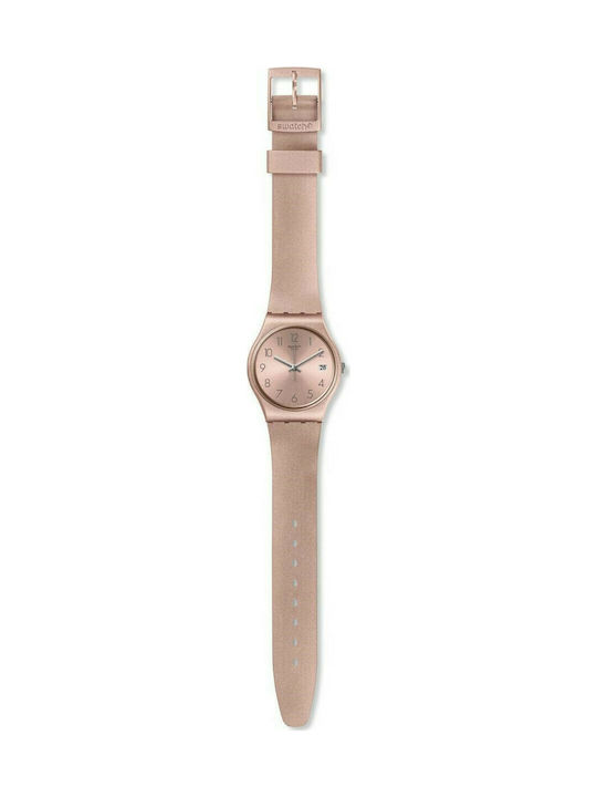 Swatch Pinkbaya Rubber Strap Pink Gold 17mm