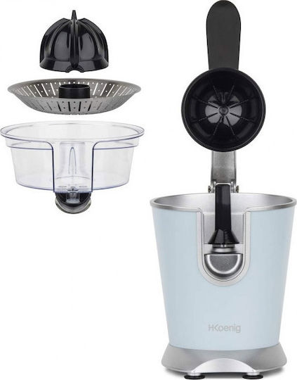 HKoenig Electric Juicer 160W Inox Light Blue