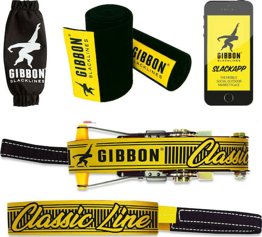 Gibbon Slacklines Ιμάντας Ισορροπίας Κίτρινος