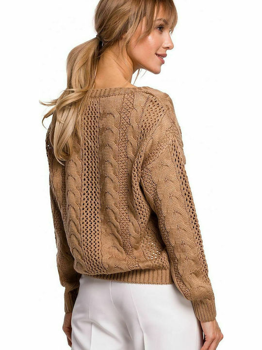 MOE M511 Women's Long Sleeve Sweater Beige MOE511