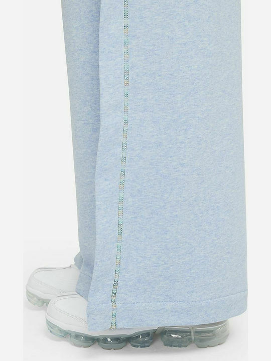 Sportswear French Terry Women's Wide Sweatpants Light Blue