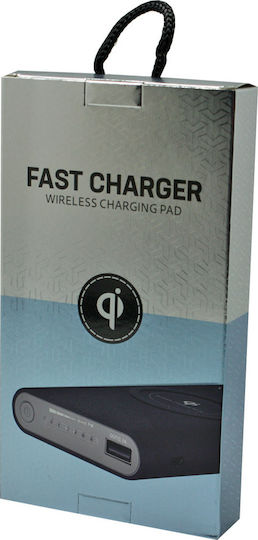 Qi Wireless Power Bank 8000mAh с USB-A порт Черен