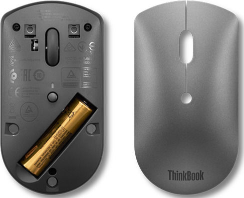 Lenovo ThinkBook Bluetooth Silent Mouse Ασύρματο Ποντίκι Grey