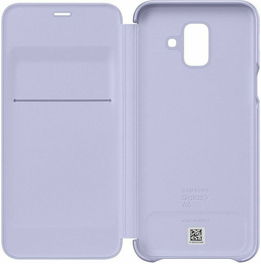 Samsung Cover Book Plastic Purple (Galaxy A6 2018)