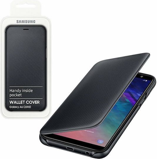 Samsung Book Δερματίνης Μαύρο (Galaxy A6 2018) GWW