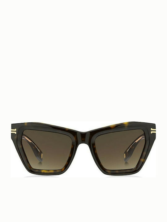 Marc Jacobs Women's Sunglasses with Brown Tartaruga Plastic Frame and Brown Gradient Lens MJ1001/S KRZHA