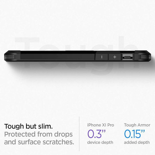 Spigen Tough Armor Back Cover Πλαστικό 2mm Μαύρο (iPhone 11)