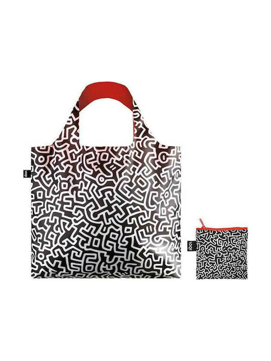 Loqi Keith Haring Einkaufstasche in Schwarz Farbe