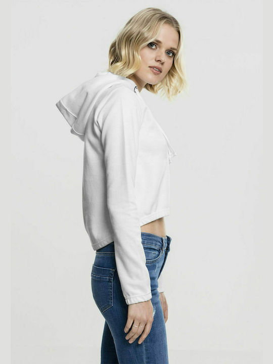 TB1717 Gekürzt Damen Sweatshirt Kapuzen Weiß