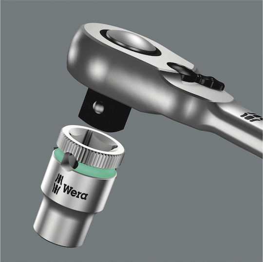 Wera Ключове 8004 B Zyklop Metal 72 Зъба с Каре 3/8" Дължина 22.2cm.