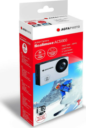 AgfaPhoto AC5000 Action Camera Full HD (1080p) Υποβρύχια (με Θήκη) με Οθόνη 2" και Wi-Fi Γκρι