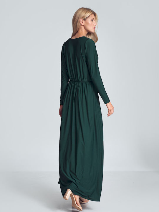 Figl M705 Maxi Kleid Wickel Grün 147930