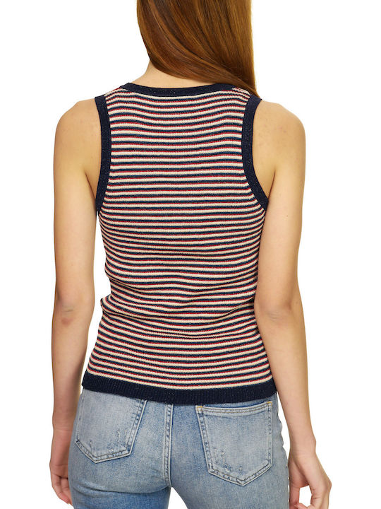 Grace & Mila S19 Sleeveless Women's Summer Blouse Striped Multicolored