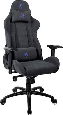 Arozzi Verona Signature Soft Fabric Fabric Gaming Chair with Adjustable Arms Blue Logo