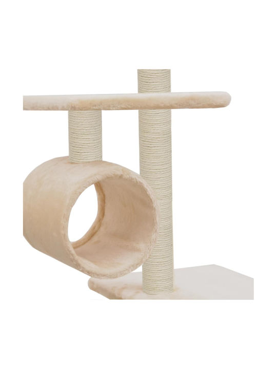 vidaXL Scratching Post Cat Trees Beige Ceiling 70x58x260cm