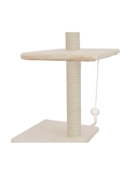 vidaXL Scratching Post Cat Trees Beige Ceiling 70x58x260cm