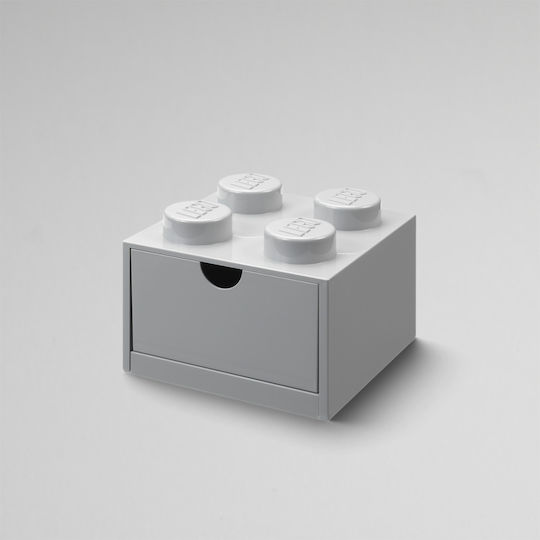 LEGO Children's Storage Box made of Plastic 4 Knobs Gray 32x16x11cm 1pcs