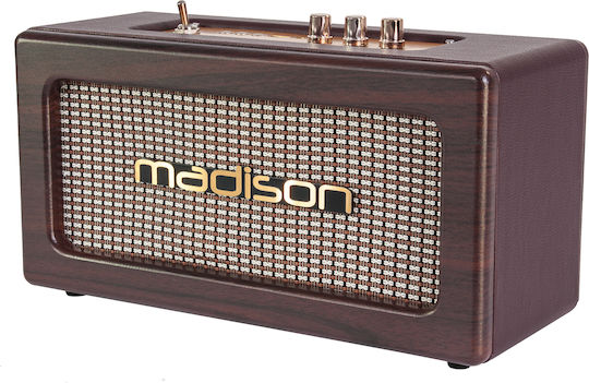 Madison Rechargeable Vintage Speakerbox Ηχείο Bluetooth 20W Καφέ