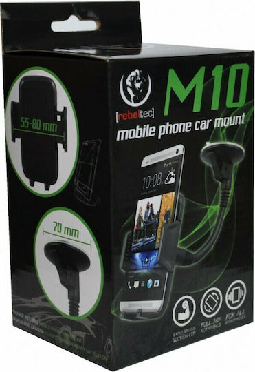 Rebeltec Βάση Κινητού Αυτοκινήτου Car Holder M10 με Ρυθμιζόμενα Άγκιστρα