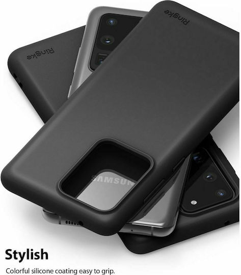 Ringke Air S Back Cover Σιλικόνης 1.3mm Μαύρο (Galaxy S20 Ultra)