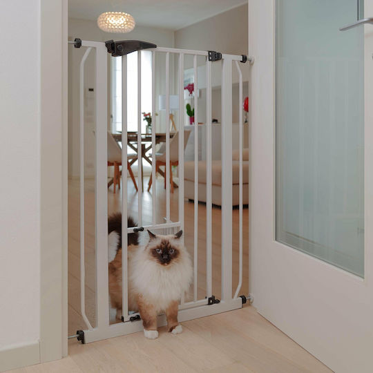 Ferplast Pet Gate Διαχωριστικό Σκύλου & Γάτας 79x105εκ. από Πλαστικό σε Λευκό Χρώμα 79 x 105 x 73εκ.
