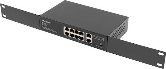 Lanberg RSFE-8P-2GE-120 Unmanaged L2 PoE+ Switch με 8 Θύρες Gigabit (1Gbps) Ethernet