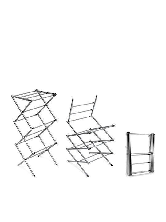InnovaGoods Cloxy Metallic Folding Floor Clothes Drying Rack 74x103cm