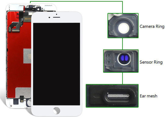 Tianma Екран със Сензорен Механизъм за iPhone 6s (Бял)