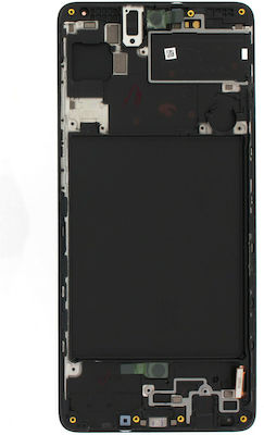 Samsung Οθόνη με Μηχανισμό Αφής και Πλαίσιο για Galaxy A71 (Μαύρο)