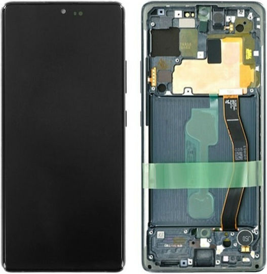 Samsung Screen with Touch Mechanism and Frame for Galaxy S10 Lite (Black)