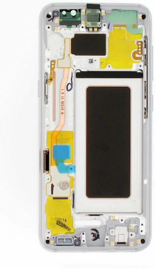 Samsung Screen with Touch Mechanism and Frame for Galaxy S8 (Silver)