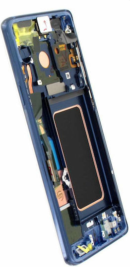 Samsung O ecran cu Mecanism Tactil și Cadru pentru Galaxy S9+ (Albastru)