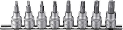 Force Chei tubulare cu Vârfuri Torx și Patrat de Prindere 3/8'' Set 8buc