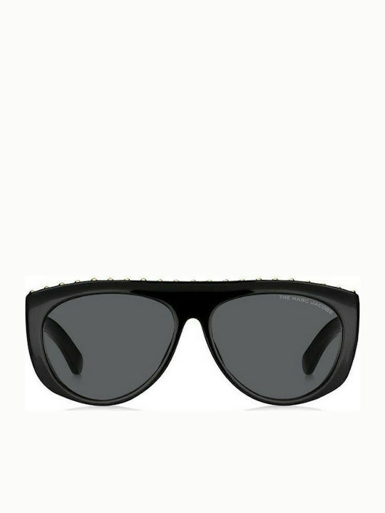 Marc Jacobs Ochelari de soare cu Negru Din plastic Rame și Negru Lentilă MARC 492/S 807/IR