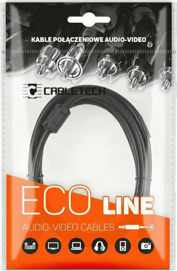 Cabletech Καλώδιο Ήχου 3.5mm male - 3.5mm male Μαύρο 10m KPO4005-10