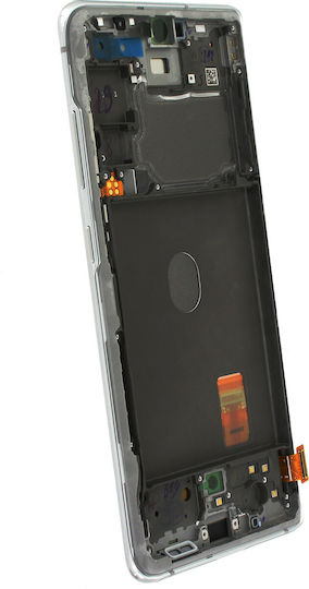 Samsung Screen with Touch Mechanism and Frame for Galaxy S20 FE (White)