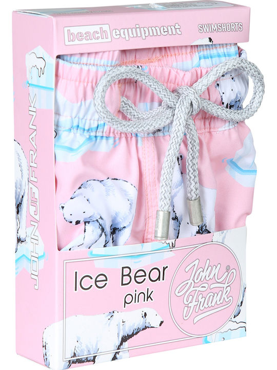 Ice Bear Herren Badebekleidung Shorts Rosa mit Mustern