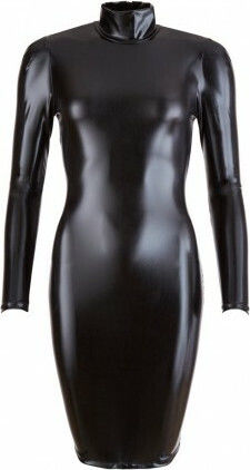 Cottelli Collection Wetlook Dress Секси рокля Черен