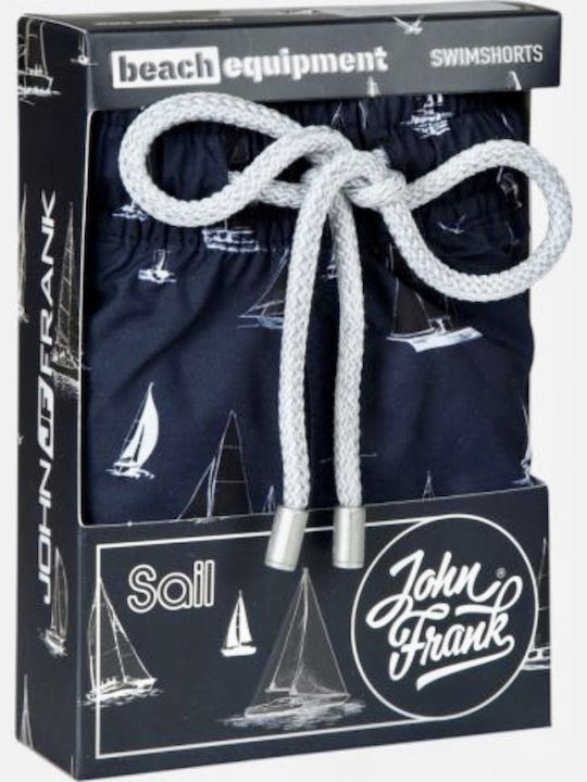 Sail Costum De Baie Bărbați Pantaloni Scurți Albastru Marin Cu Modele