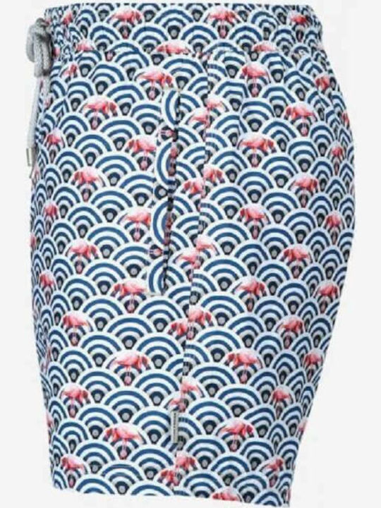 Flamin Costum De Baie Bărbați Pantaloni Scurți Albaștri Cu Modele