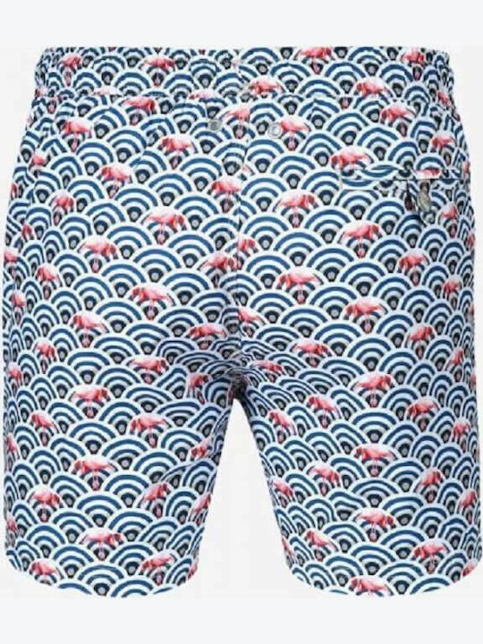 Flamin Costum De Baie Bărbați Pantaloni Scurți Albaștri Cu Modele