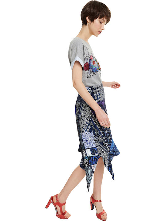 Katherine Ψηλόμεση Midi Φούστα Navy Μπλε