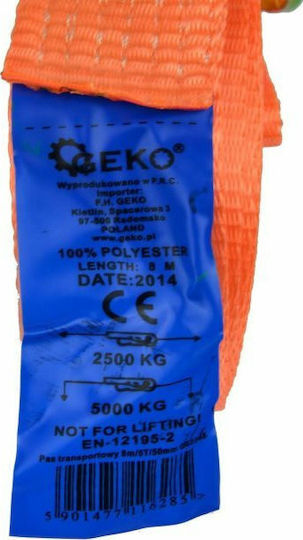 Geko Каишка за автомобилни багажници 800x5см Оранжева