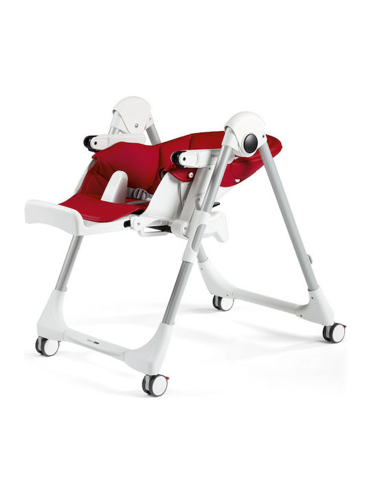 Peg Perego Prima Pappa Follow Me Αναδιπλούμενο Καρεκλάκι Φαγητού με Ρυθμιζόμενο Ύψος Γκρι