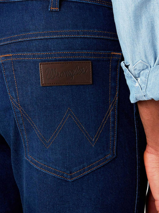 Texas Men's Jeans Pants Elastic with Regular Straight Fit Navy Blue