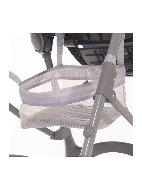 Lorelli Appetito Foldable Baby Highchair with Metal Frame & Fabric Seat Grey