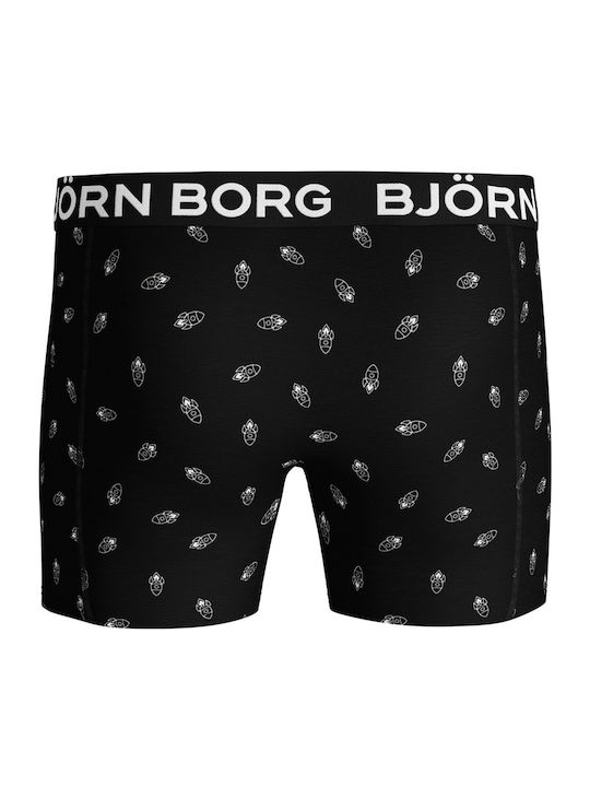 Rocket Sammy Men's Boxers Black with Patterns 2Pack