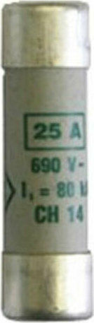 Adeleq Sicherung Zylindrisch Porzellan 14x51mm 25A (88-1259) 1Stück