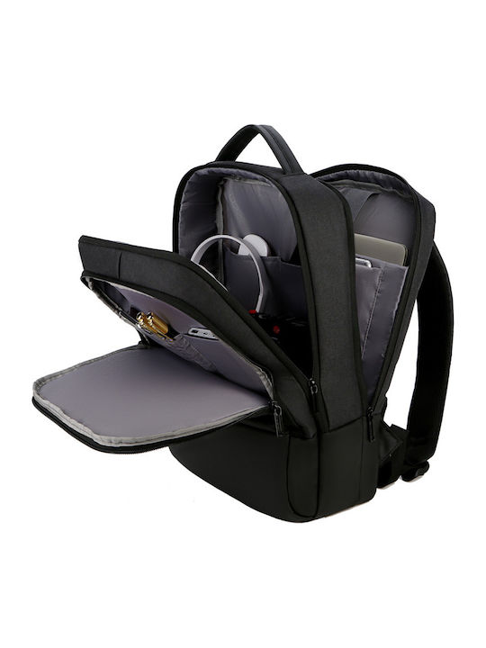 Playbags M1106-937 Waterproof Backpack for Laptop 15.6" with USB Port in Black Color